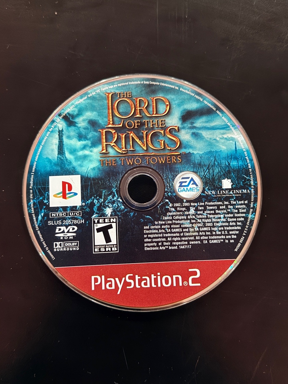 PlayStation 2 The Lord of the Rings: The Two Towers Game Disc - Blue & Red